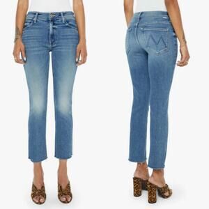 MOTHER *Flawed* Midrise Dazzler Ankle Fray In Riding‎ The Cliffside Wash Size 26